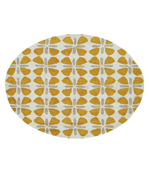 Kaleen Peranakan Tile Gold HPT03-05-23 2 ft. X 3 ft. Rectangle Rug