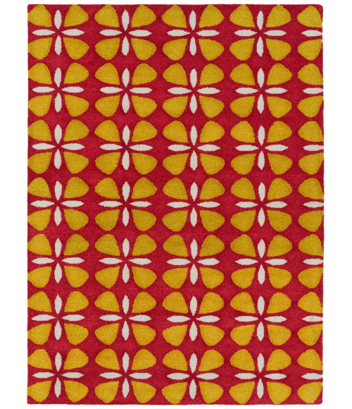 Kaleen Peranakan Tile Red HPT03-25-23 2 ft. X 3 ft. Rectangle Rug