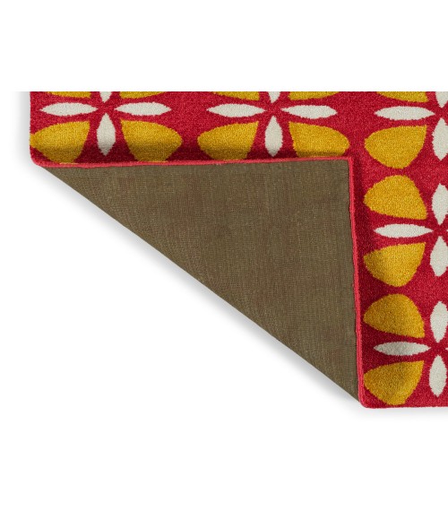 Kaleen Peranakan Tile Red HPT03-25-23 2 ft. X 3 ft. Rectangle Rug