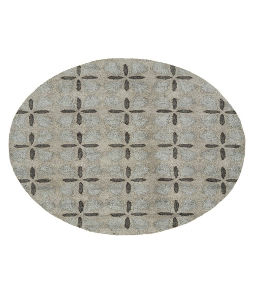 Kaleen Peranakan Tile Grey HPT03-75-26 2 ft. X 6 ft. Runner Rug