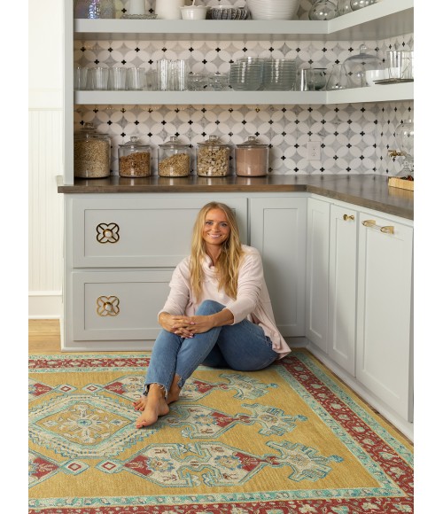 Kaleen Charlotte Maize TDC02-72-1818 18 in. X 18 in. Square Rug