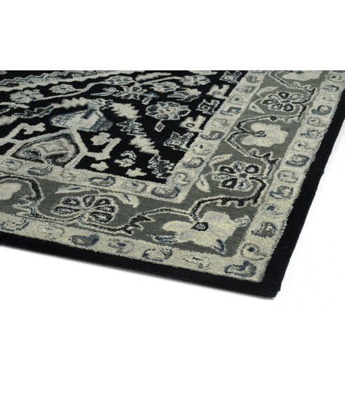 Kaleen Charlotte Black Rug TDC04-02-46 4 ft. X 6 ft. Rectangle - Rugs Town Kaleen Charlotte Black TDC04-02-46 4 ft. X 6 ft. Rectangle Rug