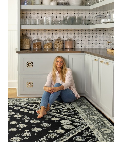 Kaleen Charlotte Black Rug TDC04-02-46 4 ft. X 6 ft. Rectangle - Rugs Town Kaleen Charlotte Black TDC04-02-46 4 ft. X 6 ft. Rectangle Rug