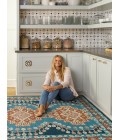 Kaleen Charlotte Blue TDC06-17-573 5 ft. X 7 ft. 3 in. Rectangle Rug