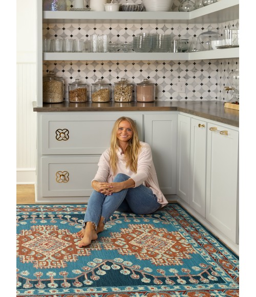 Kaleen Charlotte Blue TDC06-17-573 5 ft. X 7 ft. 3 in. Rectangle Rug