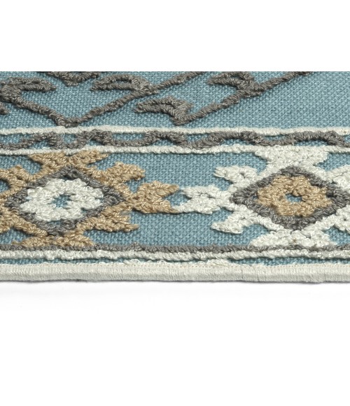 Kaleen Warwick denim TDW02-10-1818 18 in. X 18 in. Square Rug