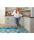Kaleen Warwick Teal TDW03-91-46 4 ft. X 6 ft. Rectangle Rug