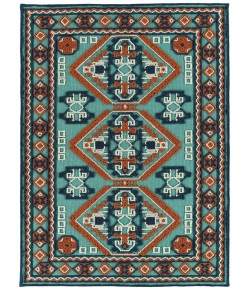 Kaleen Warwick Teal TDW05-91 18 in. X 18 in.  Square Rug
