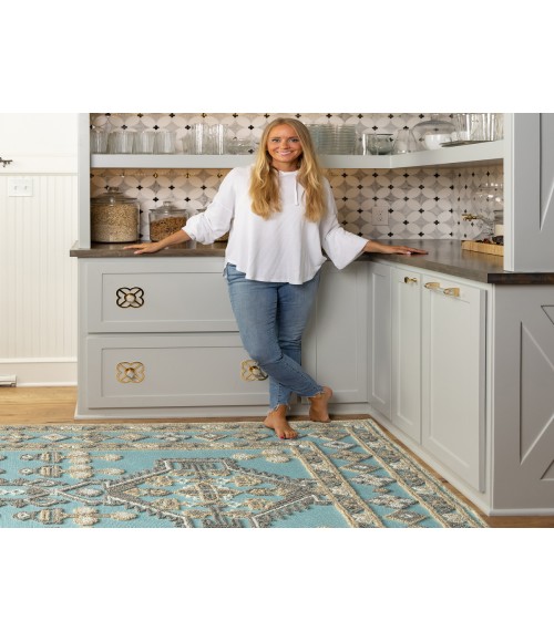 Kaleen Warwick Robins Egg TDW09-61-46 4 ft. X 6 ft. Rectangle Rug