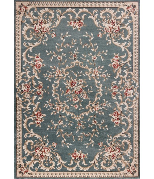 Kas Avalon 5602 Slate Blue Aubusson Machine-Woven Area Rug 2' x 7'7" Runner