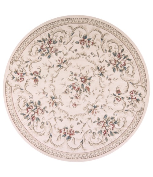 Kas Avalon 5606 Ivory Aubusson Area Rug 5'3" x 7'7"