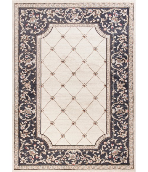 Kas Avalon 5614 Ivory/Grey Courtyard Area Rug 5'3" x 7'7"