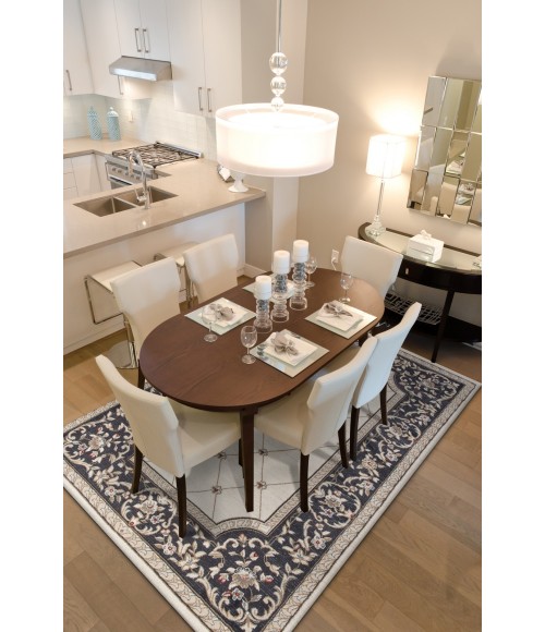 Kas Avalon 5614 Ivory/Grey Courtyard Area Rug 5'3" x 7'7"