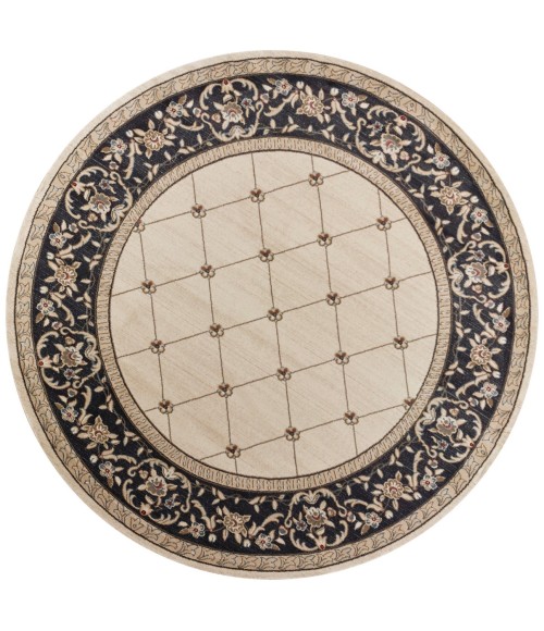 Kas Avalon 5614 Ivory/Grey Courtyard Area Rug 5'3" x 7'7"