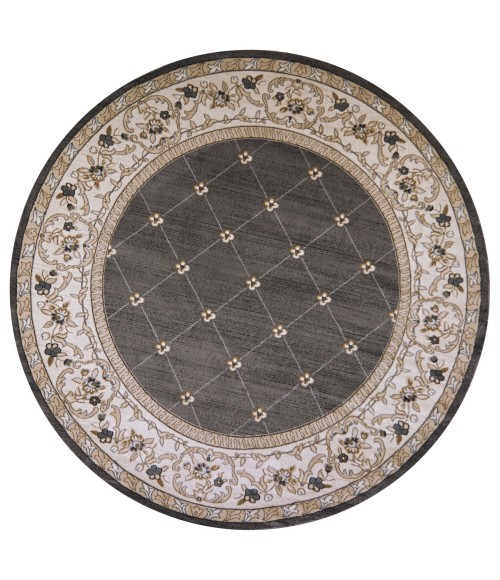 Kas Avalon 5615 Grey/Ivory Courtyard Area Rug 5'3" x 7'7"