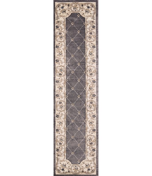 Kas Avalon 5615 Grey/Ivory Courtyard Area Rug 5'3" x 7'7"