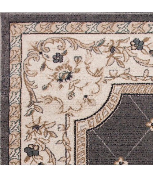 Kas Avalon 5615 Grey/Ivory Courtyard Area Rug 5'3" x 7'7"