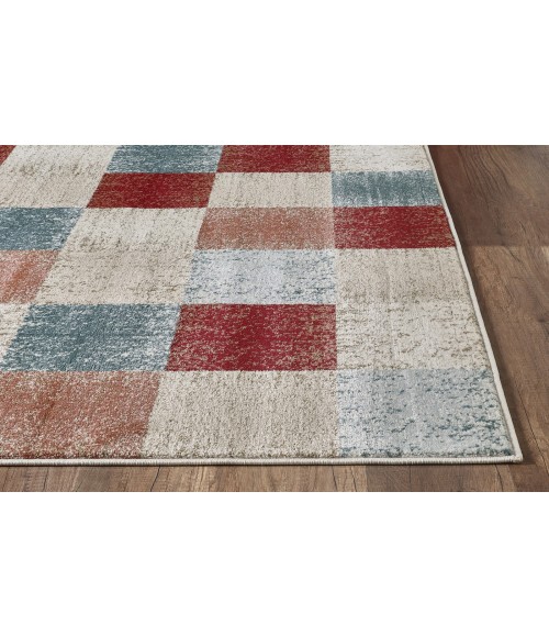 Kas Avalon 5616 Brown Checkered Area Rug 5'3" x 7'7"