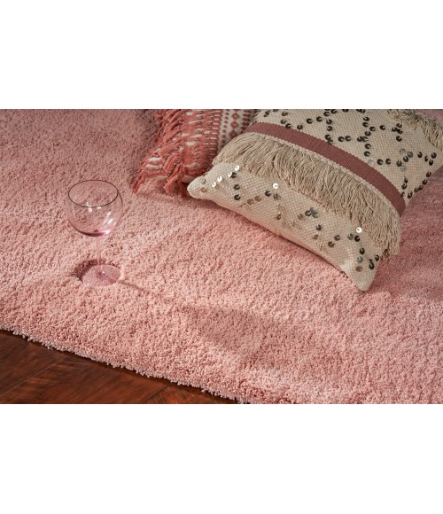 Kas Bliss Bli1575 Area Rug Kas Bliss 1575 Rose Pink Shag Area Rug 8' Round