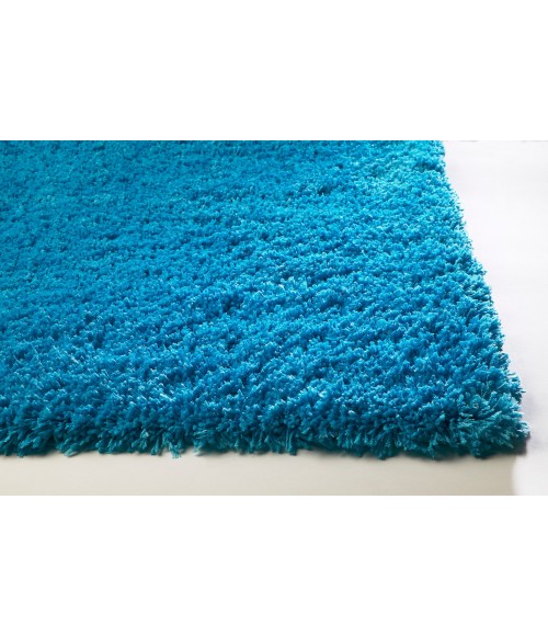 Kas Bliss Bli1577 Area Rug Kas Bliss 1577 Highlighter Blue Shag Area Rug 8' Round