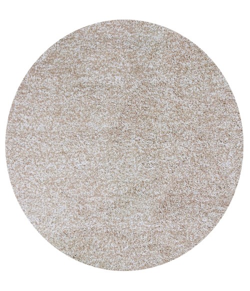 Kas Bliss 1580 Ivory Heather Shag Area Rug 8' Round