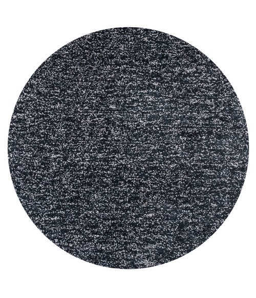 Kas Bliss 1583 Black Heather Shag Area Rug 6' Round