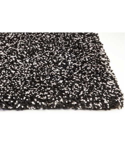 Kas Bliss 1583 Black Heather Shag Area Rug 6' Round