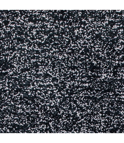 Kas Bliss 1583 Black Heather Shag Area Rug 6' Round