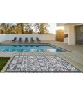 Kas Calla 6921 Grey/Blue Aztec Area Rug 6'7" x 9'