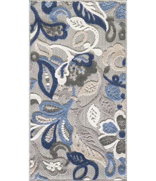 Kas Calla 6922 Grey/Blue Leila Area Rug 5'3" x 7'