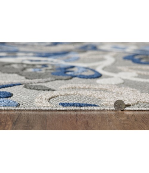 Kas Calla 6922 Grey/Blue Leila Area Rug 5'3" x 7'