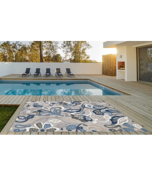 Kas Calla 6922 Grey/Blue Leila Area Rug 5'3" x 7'