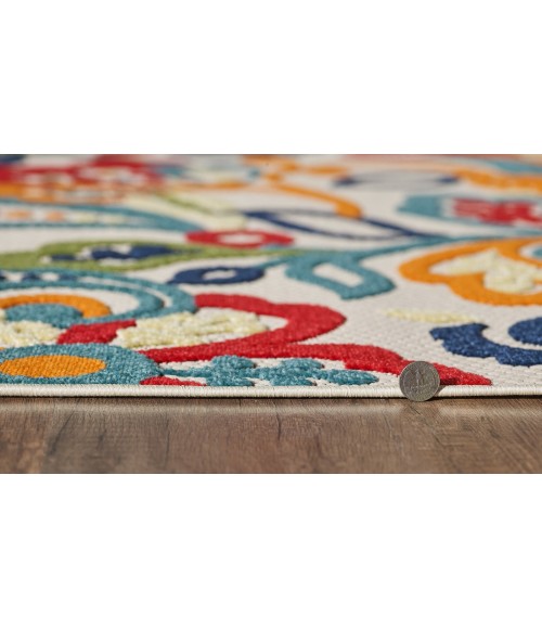 Kas Calla 6929 Ivory/Multi Leila Area Rug 5'3" x 7'