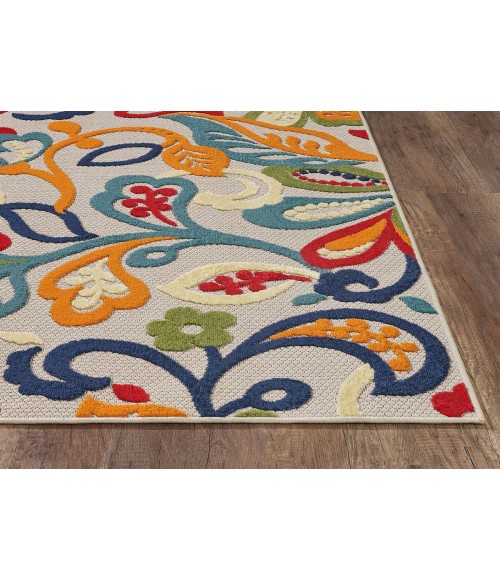 Kas Calla 6929 Ivory/Multi Leila Area Rug 5'3" x 7'