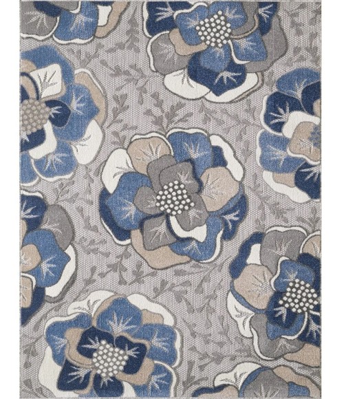 Kas Calla 6935 Grey/Blue Flora Area Rug