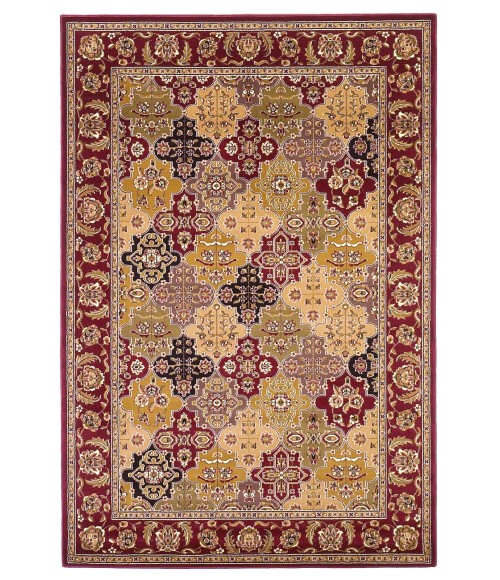 Kas Cambridge Cam7325 Area Rug Kas Cambridge 7325 Red Kashan Panel Area Rug 7'7" Octagon