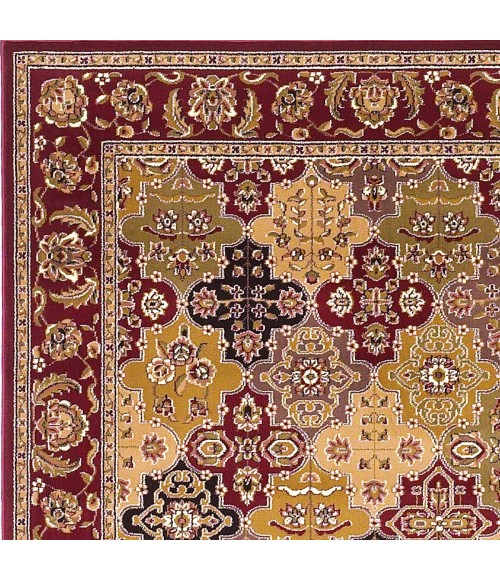 Kas Cambridge Cam7325 Area Rug Kas Cambridge 7325 Red Kashan Panel Area Rug 7'7" Octagon