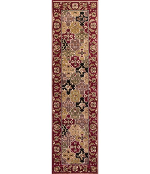 Kas Cambridge Cam7325 Area Rug Kas Cambridge 7325 Red Kashan Panel Area Rug 7'7" Octagon