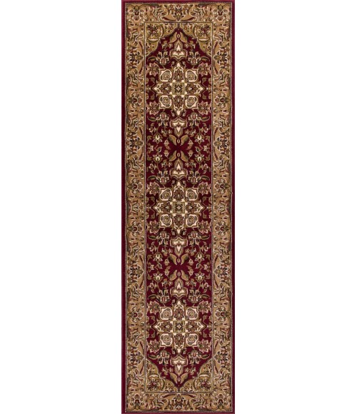 Kas Cambridge 7326 Red/Beige Kashan Medallion Area Rug 7'7" Round