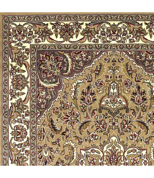 Kas Cambridge 7328 Beige/Ivory Kashan Medallion Area Rug 7'7" Octagon