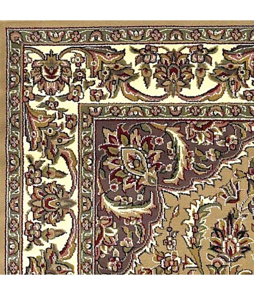 Kas Cambridge 7328 Beige/Ivory Kashan Medallion Area Rug 7'7" Octagon