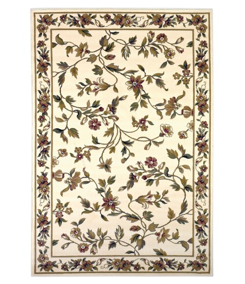 Kas Cambridge Cam7331 Area Rug Kas Cambridge 7331 Ivory Floral Vine Area Rug 2'3" x 3'3"