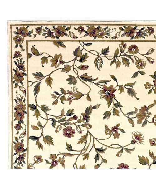 Kas Cambridge Cam7331 Area Rug Kas Cambridge 7331 Ivory Floral Vine Area Rug 2'3" x 3'3"