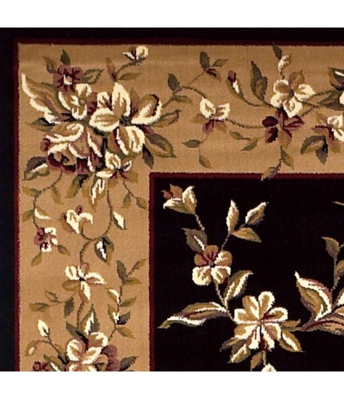 Kas Cambridge 7336 Black/Beige Floral Delight Area Rug 9'10" X 13'2"