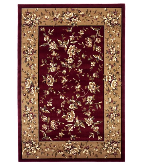 Kas Cambridge 7337 Red/Beige Floral Delight Area Rug 7'7" x 10'10"