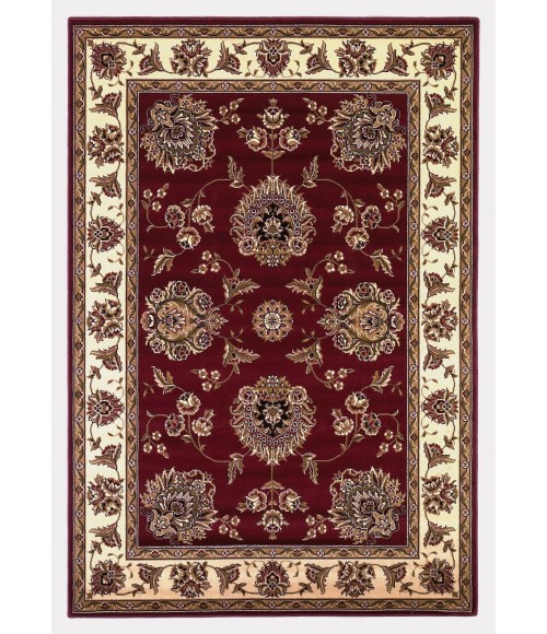Kas Cambridge Cam7340 Area Rug Kas Cambridge 7340 Red /Ivory Floral Mahal Area Rug 7'7" Octagon