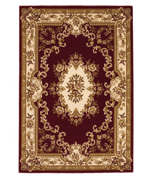 Kas Corinthian 5308 Red/Ivory Aubusson Area Rug 7'7" Round