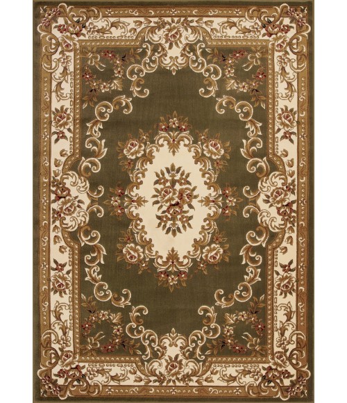 Kas Corinthian 5312 Green/Ivory Aubusson Area Rug 2'2" x 7'11" Runner