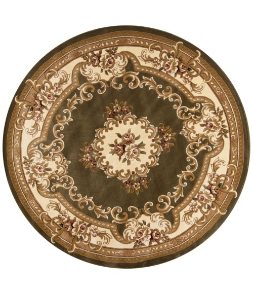 Kas Corinthian 5312 Green/Ivory Aubusson Area Rug 2'2" x 7'11" Runner