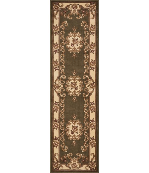 Kas Corinthian 5312 Green/Ivory Aubusson Area Rug 2'2" x 7'11" Runner